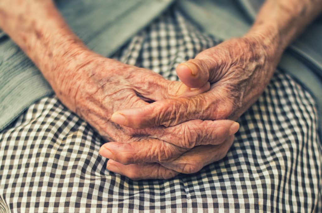 Elderly hands